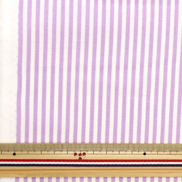 [From quantity 5] Fabric 『Scare Print Home Collection Striped Lavender DH10486S-C]