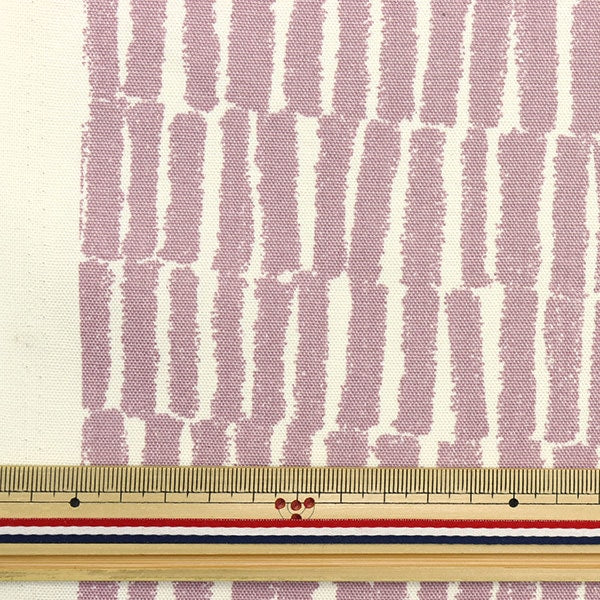 [From quantity 5] Fabric 『Oxford Stick Kusumi Pink COCA-STICK-A]