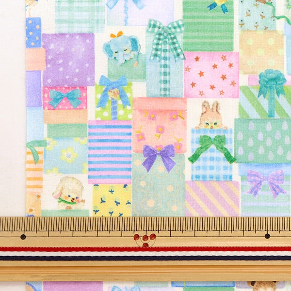 [From quantity 5] Fabric "60 loan digital print 22 fabric puzzle off x blue DP-4420-1B"