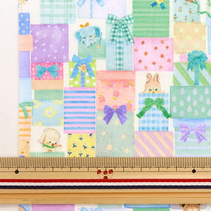 [From quantity 5] Fabric "60 loan digital print 22 fabric puzzle off x blue DP-4420-1B"