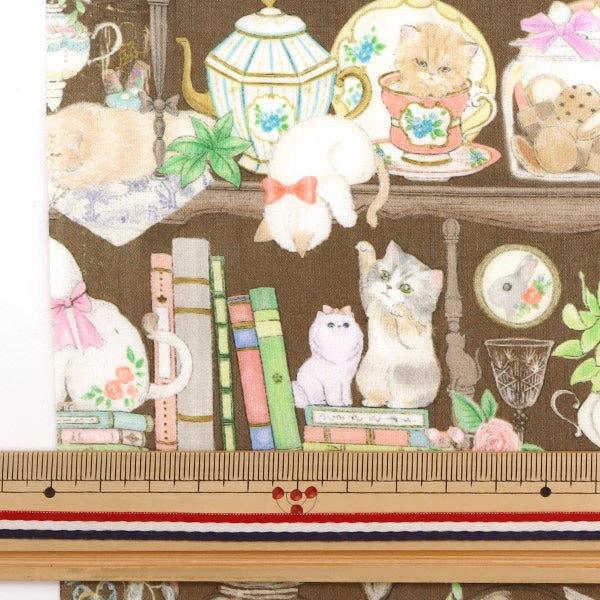 [From quantity 5] Fabric "60 Loan Digital Print 22fabric 22 Cabinet Brown DP-4430-1C"