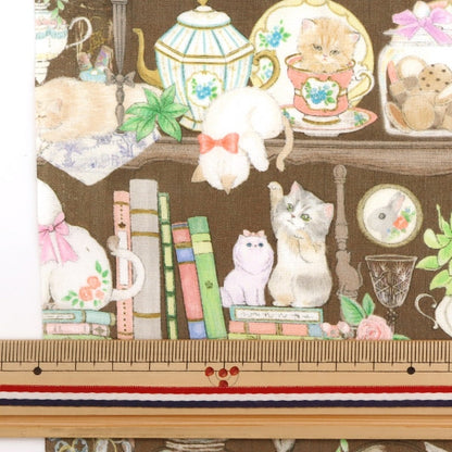 [From quantity 5] Fabric "60 Loan Digital Print 22fabric 22 Cabinet Brown DP-4430-1C"