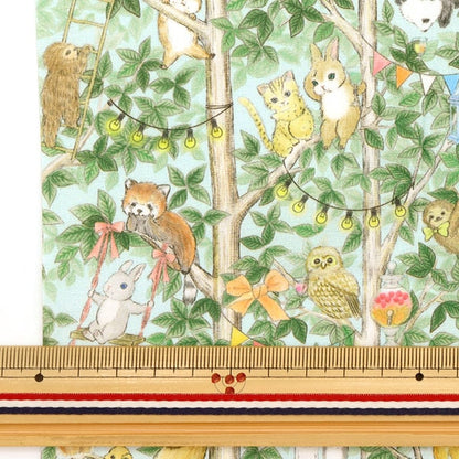[From quantity 5] Fabric "60 Loan Digital Print 22fabric Merry Park Sax DP-4430-3B"