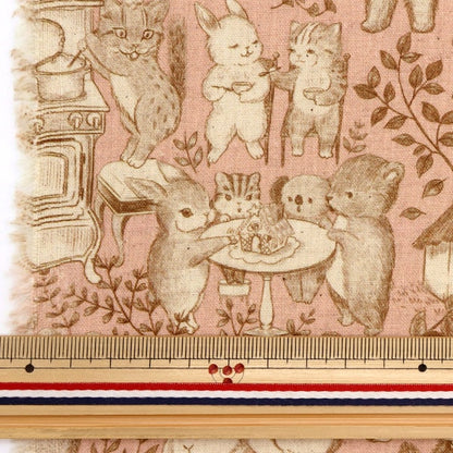 [來自數量5] 織物 “棉布亞麻板材織物打印22 fabric冬季製劑粉紅色DP-4855-1B]
