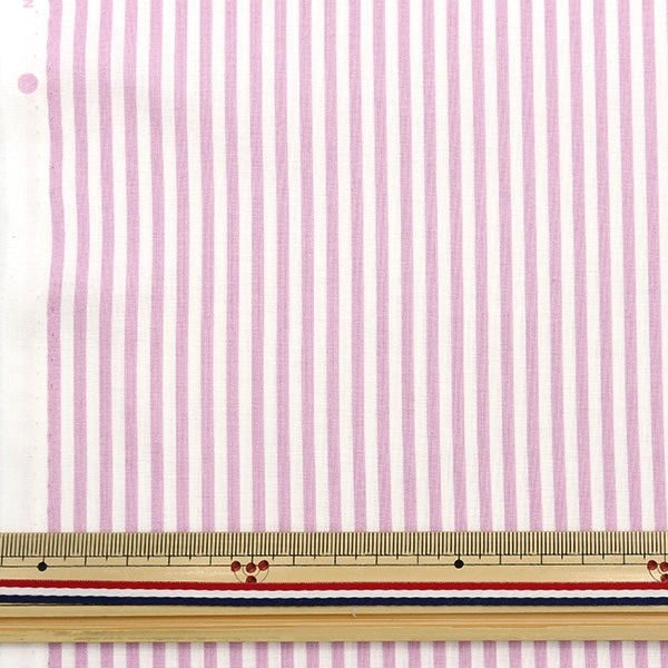 [From quantity 5] Fabric 『Scare Print Home Collection Stripe Cherry DH10486-B]