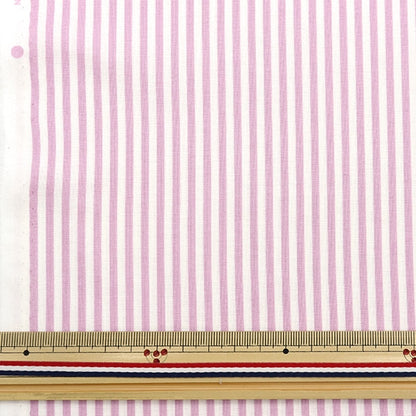 [From quantity 5] Fabric 『Scare Print Home Collection Stripe Cherry DH10486-B]