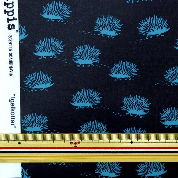 [From quantity 5] Fabric "Kippis (Kippis) SheetingLaminated Hari Minemi Navy KPSR-27F]