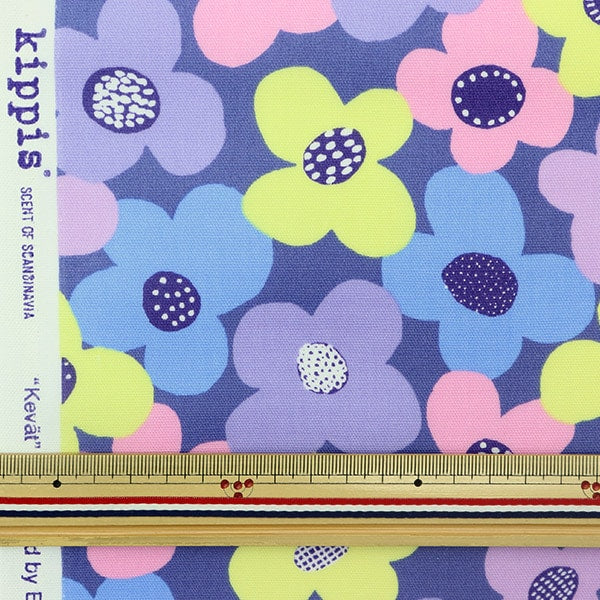 [From quantity 5] Fabric "Kippis (Kippis) OxfordLaminated Spring Purple KPOR-57B]