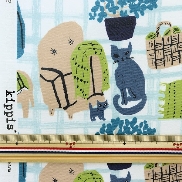 [From quantity 5] Fabric "Kippis (Kippis) OxfordLaminate Hugge Ice Blue KPOR-62B]