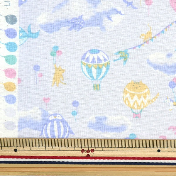 [From quantity 5] Fabric 『Sheeting Petit Collection Animal Ball Purple PTC-FAN-E]