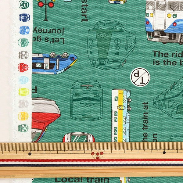 [From quantity 5] Fabric 『Oxford Train pattern AP31401-1D]