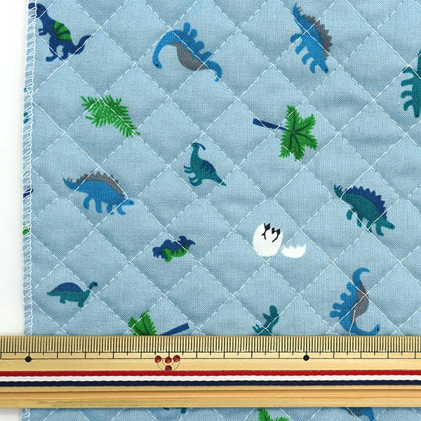 Fabric 『SheetingQuilt Petit Collection Dinosaur Cut Cloth Approximately 106 x 50cm Blue CQ-PTC-DINO-B "