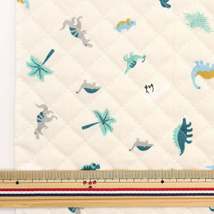 Fabric 『SheetingQuilt Petit Collection Dinosaur Cut Cloth Approximately 106 x 50cm Natural CQ-PTC-DINO-D]