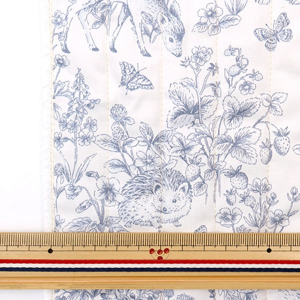 [From quantity 5] Fabric "Cotton Saten Quilt Nerori Rose Garden Navy NRF-01Q-NV"