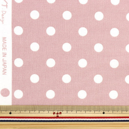 [From quantity 5] Fabric 『Oxford Nuance dot pink beige YPL-DOT-A]