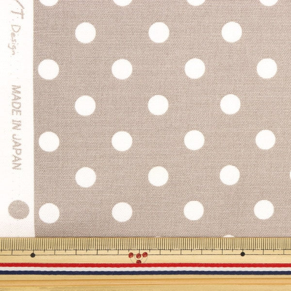 [From quantity 5] Fabric 『Oxford Nuance Dot Milk Latte YPL-DOT-C]