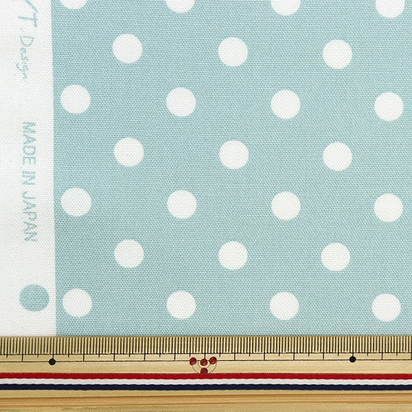 [From quantity 5] Fabric 『Oxford Nuance dot dull mint YPL-DOT-D]