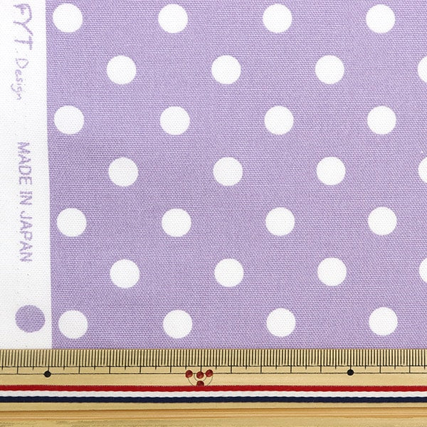 [From quantity 5] Fabric 『Oxford Nuance dot dull purple YPL-DOT-E]