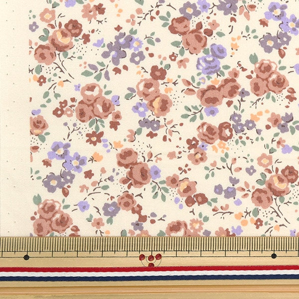 【数量5から】 生地 『ブロード 小花柄 ブラウン KTS6923-C』 COTTON KOBAYASH コットンこばやし 小林繊維