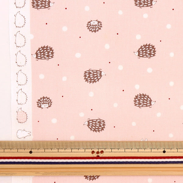 [From quantity 5] Fabric "Broad rabbit and hedgehog pink SP2300-1C"