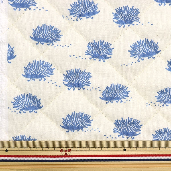 Fabric "Kippis (Kippis) SheetingQuilt Cut Cloth Approximately 105cm x 50cm Hari Mizumi C Kinari x Blue CQKPS-27C]