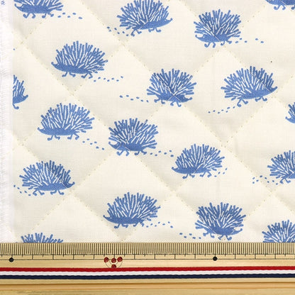 Fabric "Kippis (Kippis) SheetingQuilt Cut Cloth Approximately 105cm x 50cm Hari Mizumi C Kinari x Blue CQKPS-27C]