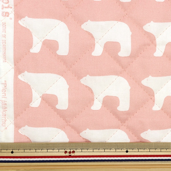 Fabric "Kippis (Kippis) SheetingQuilt Cut Cloth Approximately 105cm x 50cm small polar bear pink CQKPS-39B]