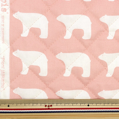 Fabric "Kippis (Kippis) SheetingQuilt Cut Cloth Approximately 105cm x 50cm small polar bear pink CQKPS-39B]