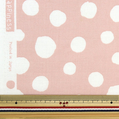 [From quantity 5] Fabric 『Scare Print Simple Happiness Dot Pink SO-56700-2C]