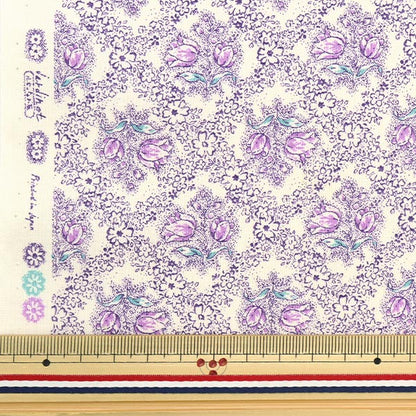 [From quantity 5] Fabric 『Scare Print Jardine Purple SK-7300-2C]