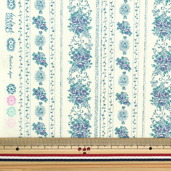 [From quantity 5] Fabric 『Scare Print Jardine Blue SK-7300-3A]