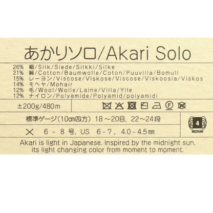 春夏纱线 “ Akari Solo第五颜色” Noro Hidaku Noro