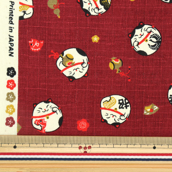 [來自數量5] 織物 “ Doby Fukufuku Maneki Cat Engine AP32702-2B”