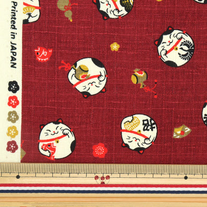 [來自數量5] 織物 “ Doby Fukufuku Maneki Cat Engine AP32702-2B”