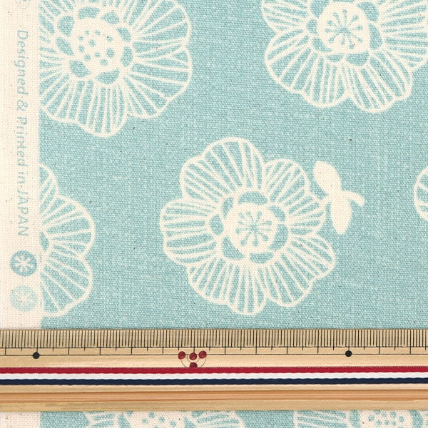 [From quantity 5] Fabric 『Oxford Nordic Forest Flower Pattern Blue AP32903-2B]