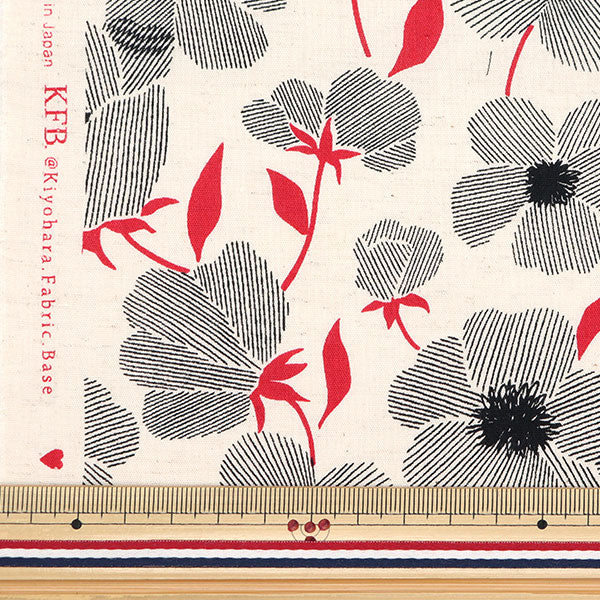 [From quantity 5] Fabric "Emiko Collection Cotton Cambrick Chic Black SEC2504-BK"