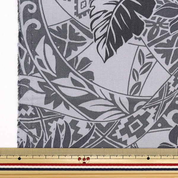 [From quantity 5] Fabric "Broad Hawaii Amplint Gray 208-D"