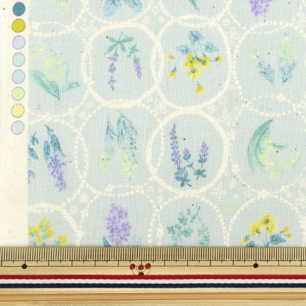 [From quantity 5] Fabric 『Scare Print KI-MAMA HABAL NOTE Lavender 850393-1-4]