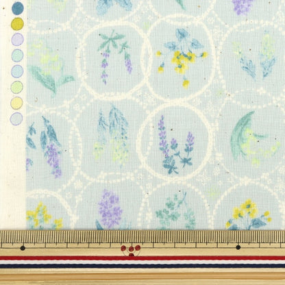 [From quantity 5] Fabric 『Scare Print KI-MAMA HABAL NOTE Lavender 850393-1-4]