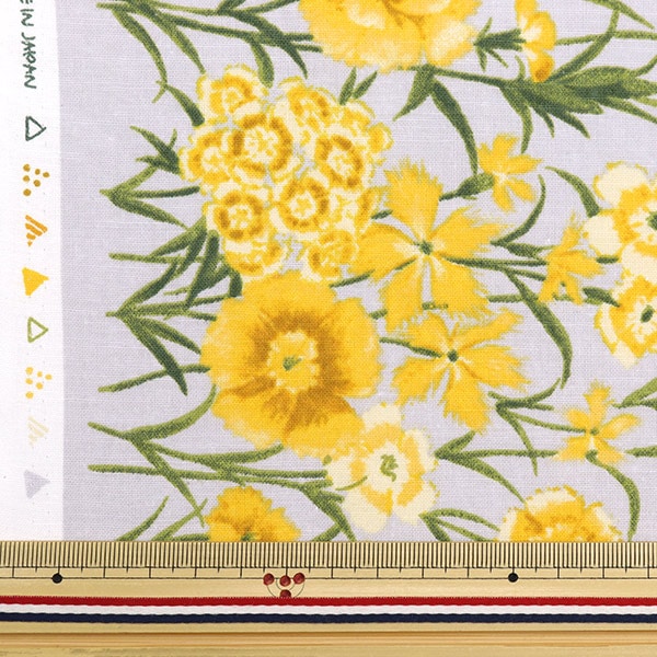 [From quantity 5] Fabric "Moment cotton linenSheeting Nadeshiko Gray 142-1293-C2]
