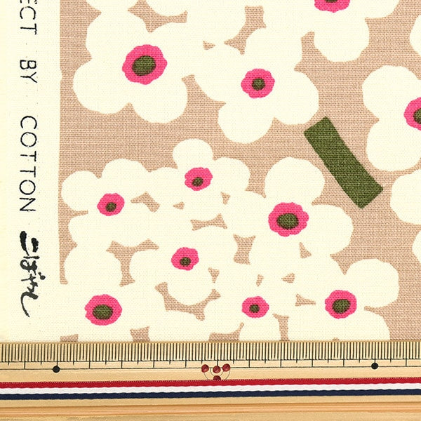 [From quantity 5] Fabric "Ukako Fool No. 10 Canvas Beige Anabel Up5868-C" COTTON KOBAYASHI