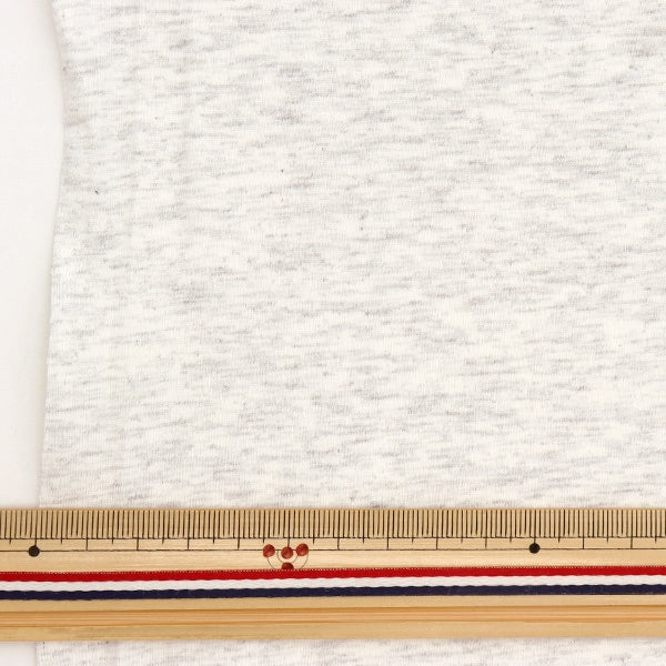 Fabric "Refreshing shirt knit Cut Cloth Approximately 85cm x 1.8m Heather White Gray C-KNITL-5]