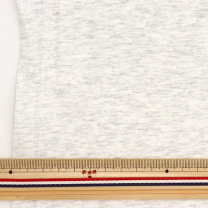 Fabric "Refreshing shirt knit Cut Cloth Approximately 85cm x 1.8m Heather White Gray C-KNITL-5]