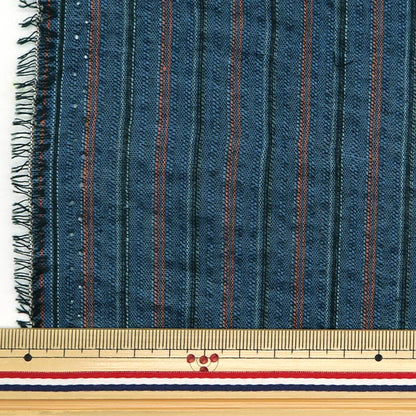 [From quantity 5] Fabric "Shijira weaving blue x engine NOS-017-8"