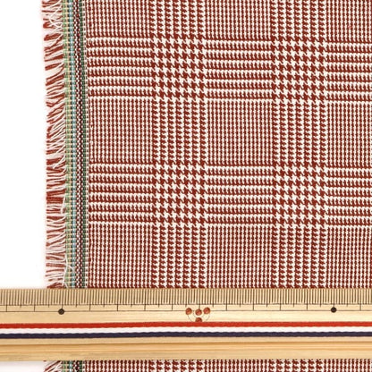 [From quantity 5] Fabric "Supple TR check Glen Red TRC8000-20"
