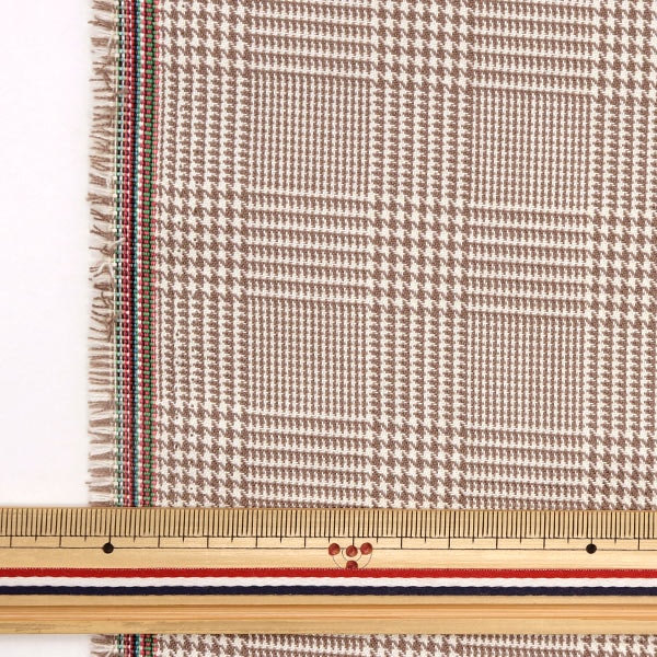 [From quantity 5] Fabric "Supple TR check Glen Brown TRC8000-22"
