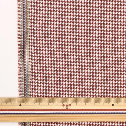 [From quantity 5] Fabric "Supple TR check Chidorired TRC8000-23"