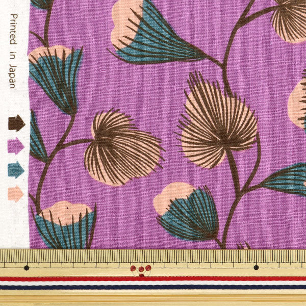 [From quantity 5] Fabric "Cotton hemp canvas coot blue bell purple FF10512-C"