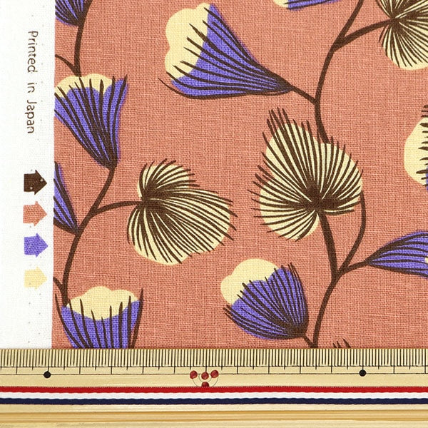 [From quantity 5] Fabric "Cotton hemp canvas coot bullbel coral FF10512-D"