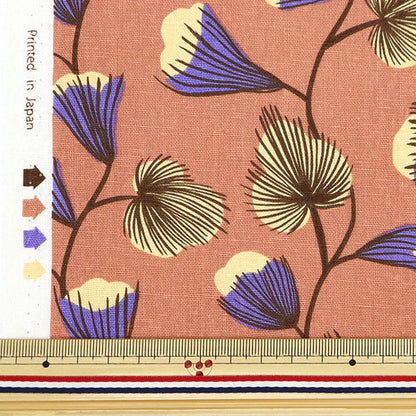 [From quantity 5] Fabric "Cotton hemp canvas coot bullbel coral FF10512-D"